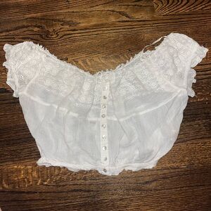 White Free People Top